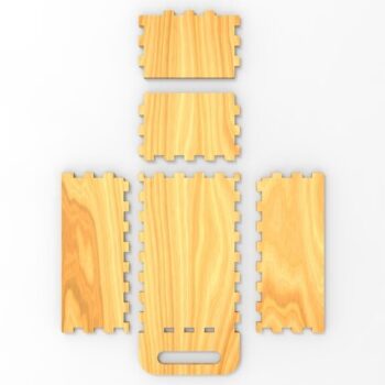 Intra απο ξύλο plywood 3mm-4mm πάχος - Μικρό κουτί με λαβή Δίασταση 30x30 cm Intraeaxys-6o3ylrj7 - Image 3