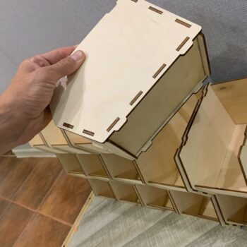 Intra απο ξύλο plywood 3mm-4mm πάχος - Στοιβαζόμενοι κάδοι αποθήκευσης Κουτιά 4mm Δίασταση 30x30 cm Intraeaxys-eo4qlwg7 - Image 4