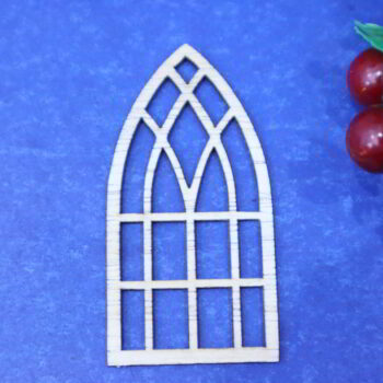 Intra απο ξύλο plywood 3mm-4mm πάχος - Στολίδι Χριστουγεννιάτικου Δέντρου με τοξωτό παράθυρο Δίασταση 10x10 cm Intraeaxys-p7ymxvp7 - Image 2