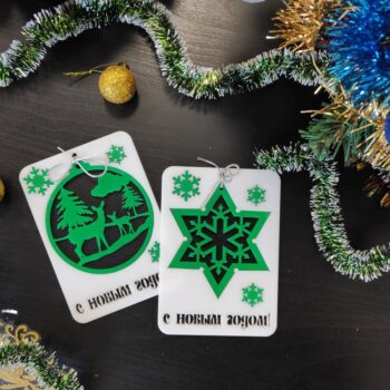 Intra απο ξύλο plywood 3mm-4mm πάχος - Διακόσμηση Χριστουγεννιάτικου Δέντρου Καρτ ποστάλ για το νέο έτος Δίασταση 30x30 cm Intraeaxys-eo4qejd7 - Image 3