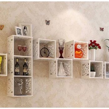 Intra απο ξύλο plywood 3mm-4mm πάχος - Ράφι τοίχου Ντουλάπι τηλεόρασης Σαλόνι Δίασταση 30x30 cm Intraeaxys-078y4mno - Image 1