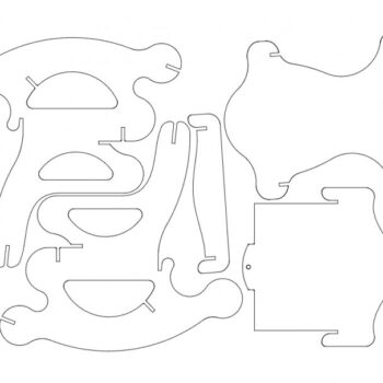 Intra απο ξύλο plywood 3mm-4mm πάχος - Sandalye 2 (Κουνιστή πολυθρόνα) Δίασταση 30x30 cm Intraeaxys-078l8q15 - Image 1