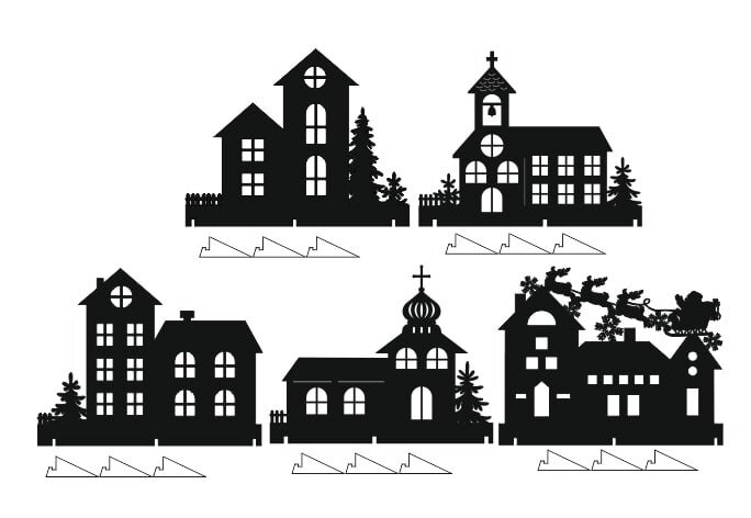 Intra απο ξύλο plywood 3mm-4mm πάχος - Χριστουγεννιάτικες ιδέες διακόσμησης παραθύρων σπιτιών περβάζι παραθύρου Δίασταση 30x30 cm Intraeaxys-6o3y3mr7