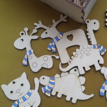 Intra απο ξύλο plywood 3mm-4mm πάχος - Μαγνήτες Χριστουγέννων Δίασταση 30x30 cm Intraeaxys-voq2ez5o - Image 4