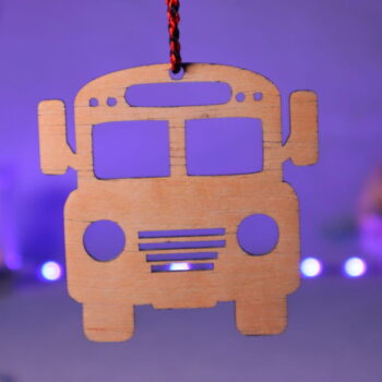 Intra απο ξύλο plywood 3mm-4mm πάχος - Ξύλινο στολίδι Οδηγός λεωφορείου Δίασταση 10x10 cm Intraeaxys-91jdgdg1 - Image 2