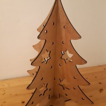 Intra απο ξύλο plywood 3mm-4mm πάχος - Χριστουγεννιάτικο Δέντρο 3mm Δίασταση 30x30 cm Intraeaxys-d1lv646o - Image 1