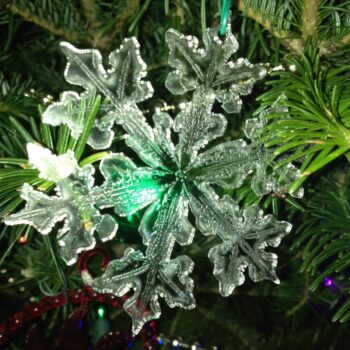 Intra απο ξύλο plywood 3mm-4mm πάχος - Ακρυλική νιφάδα χιονιού Δίασταση 30x30 cm Intraeaxys-67wljrw1 - Image 1