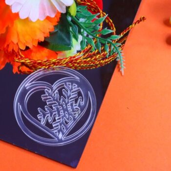 Intra απο ξύλο plywood 3mm-4mm πάχος - Στολίδι για το χριστουγεννιάτικο δέντρο με μοτίβο νιφάδας χιονιού Δίασταση 10x10 cm Intraeaxys-6o3y5wq7 - Image 7