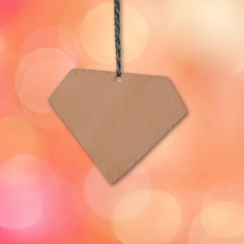 Intra απο ξύλο plywood 3mm-4mm πάχος - Διαμαντένιο στολίδι από ξύλο Διαμαντένιο σχήμα Δίασταση 10x10 cm Intraeaxys-6o3y26p7 - Image 1