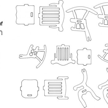 Intra απο ξύλο plywood 3mm-4mm πάχος - 3 καρέκλες Δίασταση 30x30 cm Intraeaxys-075mppoz - Image 1