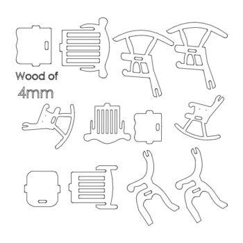 Intra απο ξύλο plywood 3mm-4mm πάχος - Καρέκλες 3d Δίασταση 30x30 cm Intraeaxys-joew6no6 - Image 1