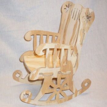 Intra απο ξύλο plywood 3mm-4mm πάχος - Rocking Chair Cnc Project 1-8 Inch Bit Δίασταση 30x30 cm Intraeaxys-d1l59z7m - Image 1