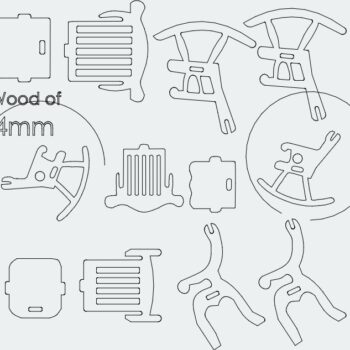 Intra απο ξύλο plywood 3mm-4mm πάχος - Τρισδιάστατη καρέκλα Δίασταση 30x30 cm Intraeaxys-r7vd8l7d - Image 1