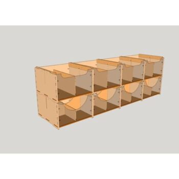 Intra απο ξύλο plywood 3mm-4mm πάχος - Στοιβαζόμενο κουτί για Lego Δίασταση 30x30 cm Intraeaxys-joed0n81 - Image 3