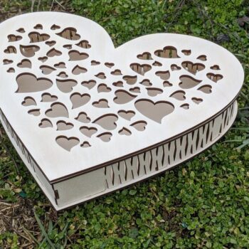 Intra απο ξύλο plywood 3mm-4mm πάχος - Διακοσμητικό κουτί σε σχήμα καρδιάς Δίασταση 30x30 cm Intraeaxys-51rrz531 - Image 1