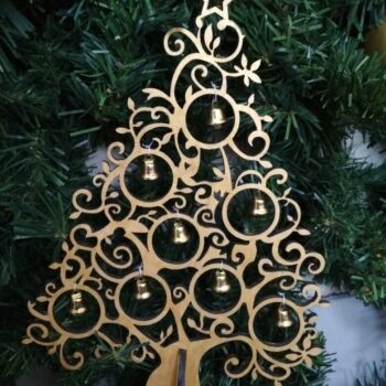 Intra απο ξύλο plywood 3mm-4mm πάχος - Ξύλινα διακοσμητικά χριστουγεννιάτικων δέντρων Δίασταση 30x30 cm Intraeaxys-voq2w8qo - Image 1