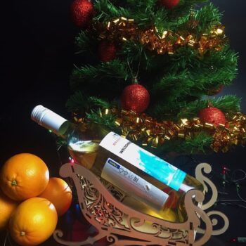 Intra απο ξύλο plywood 3mm-4mm πάχος - Θήκη κρασιού Χριστουγεννιάτικου έλκηθρου Δίασταση 30x30 cm Intraeaxys-e1gknmxo - Image 1