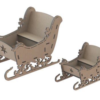 Intra απο ξύλο plywood 3mm-4mm πάχος - Χριστουγεννιάτικο έλκηθρο Δίασταση 30x30 cm Intraeaxys-d1lpxzom - Image 1