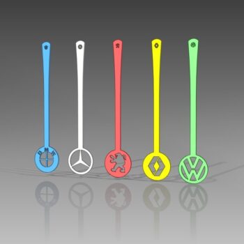 Intra απο ξύλο plywood 3mm-4mm πάχος - Σετ κουτάλι με λογότυπο αυτοκινήτου Δίασταση 30x30 cm Intraeaxys-voq2r8do - Image 1