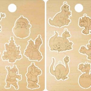 Intra απο ξύλο plywood 3mm-4mm πάχος - Χαραγμένα χριστουγεννιάτικα παιχνίδια Δίασταση 30x30 cm Intraeaxys-yon0vkg7