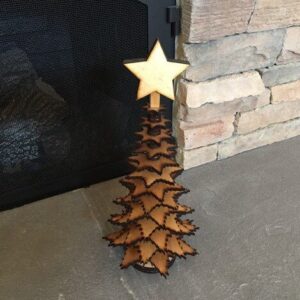 Intra απο ξύλο plywood 3mm-4mm πάχος - Μικρό χριστουγεννιάτικο δέντρο Δίασταση 30x30 cm Intraeaxys-r1z254l1