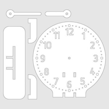 Intra απο ξύλο plywood 3mm-4mm πάχος - Παιδικό ρολόι διδασκαλίας Δίασταση 30x30 cm Intraeaxys-qom6mnr1 - Image 5