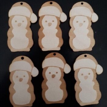 Intra απο ξύλο plywood 3mm-4mm πάχος - Χριστουγεννιάτικα στολίδια πιγκουίνων Δίασταση 10x10 cm Intraeaxys-d1lvjgyo - Image 1