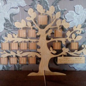 Intra απο ξύλο plywood 3mm-4mm πάχος - Οικογενειακό πλαίσιο δέντρου Δίασταση 30x30 cm Intraeaxys-67wlqkm1