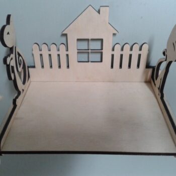 Intra απο ξύλο plywood 3mm-4mm πάχος - Ράφι τοίχου Δίασταση 30x30 cm Intraeaxys-joedxj91 - Image 1