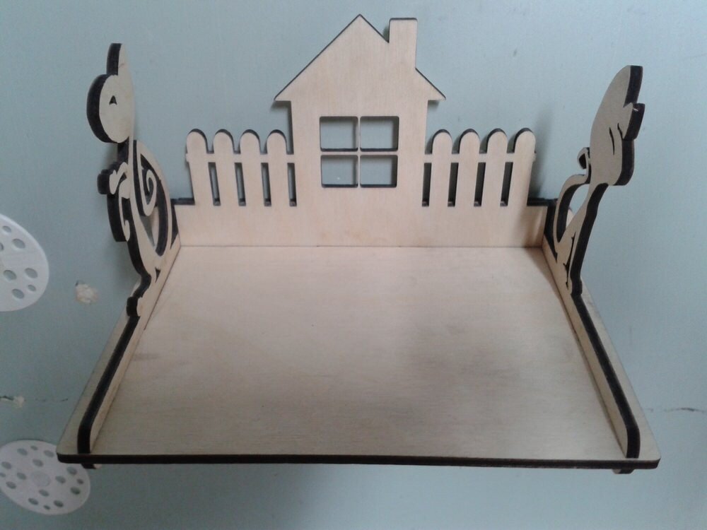 Intra απο ξύλο plywood 3mm-4mm πάχος - Ράφι τοίχου Δίασταση 30x30 cm Intraeaxys-joedxj91