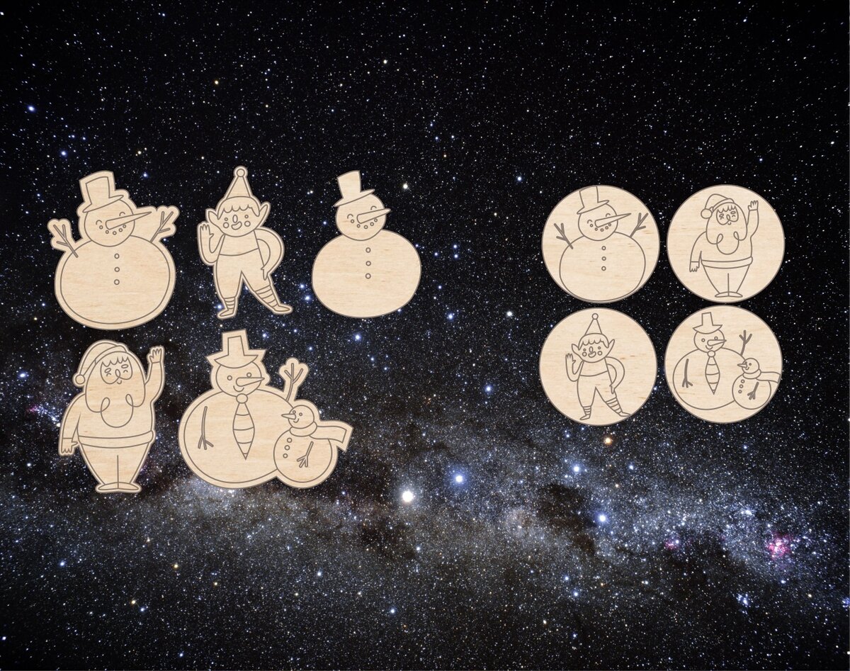 Intra απο ξύλο plywood 3mm-4mm πάχος - Σχέδια χριστουγεννιάτικων στολιδιών Δίασταση 30x30 cm Intraeaxys-joedvrn1