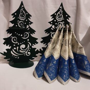 Intra απο ξύλο plywood 3mm-4mm πάχος - Χριστουγεννιάτικο δέντρο θήκης χαρτοπετσέτας Δίασταση 30x30 cm Intraeaxys-eoxl34xo - Image 1