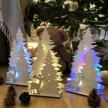 Intra απο ξύλο plywood 3mm-4mm πάχος - Διακόσμηση Πρωτοχρονιάς Δίασταση 30x30 cm Intraeaxys-joedw951 - Image 1