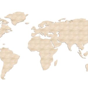 Intra απο ξύλο plywood 3mm-4mm πάχος - Παγκόσμιος Χάρτης Δίασταση 30x30 cm Intraeaxys-joedxj81