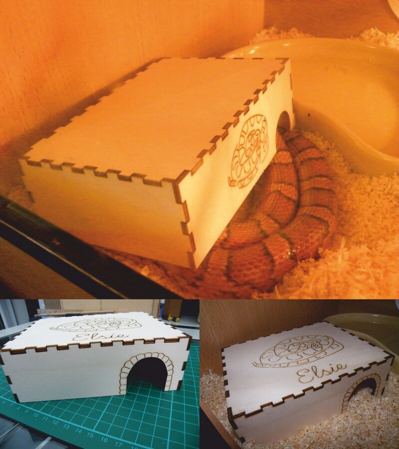 Intra απο ξύλο plywood 3mm-4mm πάχος - Σπίτι φιδιού Δίασταση 40x50 cm Intraeaxys-yon0p927