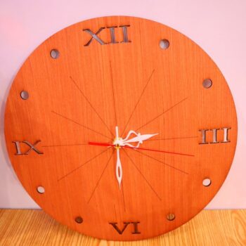 Intra απο ξύλο plywood 3mm-4mm πάχος - Μινιμαλιστικό ρολόι τοίχου Δίασταση 30x30 cm Intraeaxys-pok39jd7 - Image 6