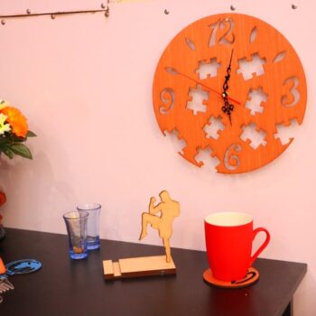 Intra απο ξύλο plywood 3mm-4mm πάχος - Ρολόι τοίχου παζλ Δίασταση 30x30 cm Intraeaxys-d1lv9jxo - Image 5