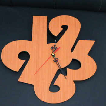 Intra απο ξύλο plywood 3mm-4mm πάχος - Κομψό ξύλινο ρολόι τοίχου Δίασταση 30x30 cm Intraeaxys-lopqr357 - Image 7