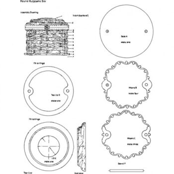 Intra απο ξύλο plywood 3mm-4mm πάχος - Στρογγυλό κουτί αναμνηστικών Δίασταση 30x30 cm Intraeaxys-6o399kon - Image 1