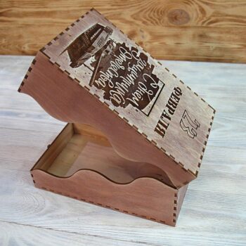 Intra απο ξύλο plywood 3mm-4mm πάχος - Ξύλινο κουτί κυματοειδούς σχήματος Δίασταση 30x30 cm Intraeaxys-51rr4n31 - Image 1