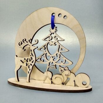 Intra απο ξύλο plywood 3mm-4mm πάχος - Αναμνηστικό Πρωτοχρονιάς Δίασταση 30x30 cm Intraeaxys-p7ym2yr7 - Image 1