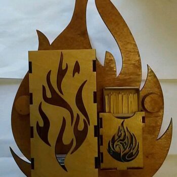 Intra απο ξύλο plywood 3mm-4mm πάχος - Κάτοχος σπίρτου Δίασταση 30x30 cm Intraeaxys-ro6yz3m7 - Image 1