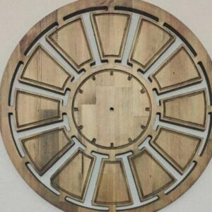 Intra απο ξύλο plywood 3mm-4mm πάχος - Ξύλινο πρότυπο στρογγυλού ρολογιού Δίασταση 30x30 cm Intraeaxys-91jdwyg1