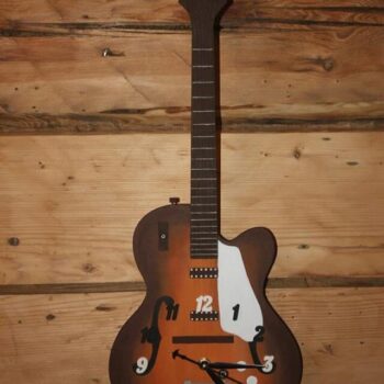 Intra απο ξύλο plywood 3mm-4mm πάχος - Ρολόι τοίχου κιθάρας Δίασταση 30x30 cm Intraeaxys-joedq8n1 - Image 3