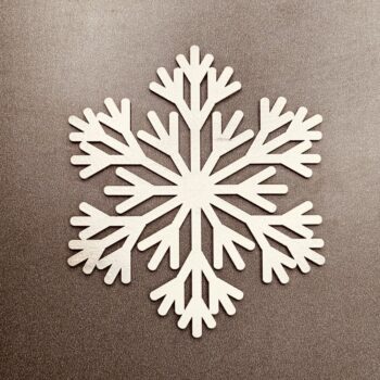Intra απο ξύλο plywood 3mm-4mm πάχος - Snowflake Silhoutte Δίασταση 30x30 cm Intraeaxys-91jd6wp1 - Image 1