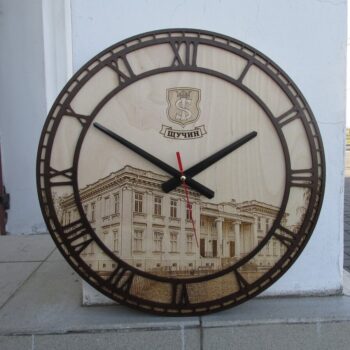 Intra απο ξύλο plywood 3mm-4mm πάχος - Μεγάλο Στρογγυλό Ξύλινο Ρολόι Τοίχου 4mm Δίασταση 30x30 cm Intraeaxys-6o3y52k7 - Image 1