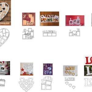 Intra απο ξύλο plywood 3mm-4mm πάχος - Κορνίζες Αγίου Βαλεντίνου Δίασταση 30x30 cm Intraeaxys-075yzjpo