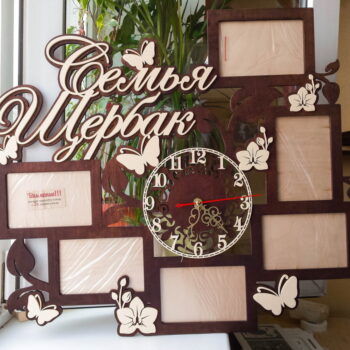 Intra απο ξύλο plywood 3mm-4mm πάχος - Κορνίζες Ρολόι Τοίχου Δίασταση 30x30 cm Intraeaxys-ro6y5v27 - Image 1