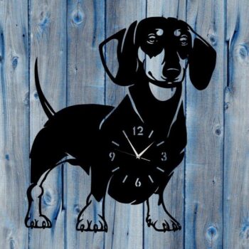 Intra απο ξύλο plywood 3mm-4mm πάχος - Ρολόι τοίχου Dachshund Dog Δίασταση 30x30 cm Intraeaxys-yon09mg7 - Image 3