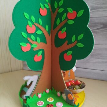 Intra απο ξύλο plywood 3mm-4mm πάχος - Ξύλινο Διακοσμητικό Δέντρο Δίασταση 30x30 cm Intraeaxys-joed0g61 - Image 1